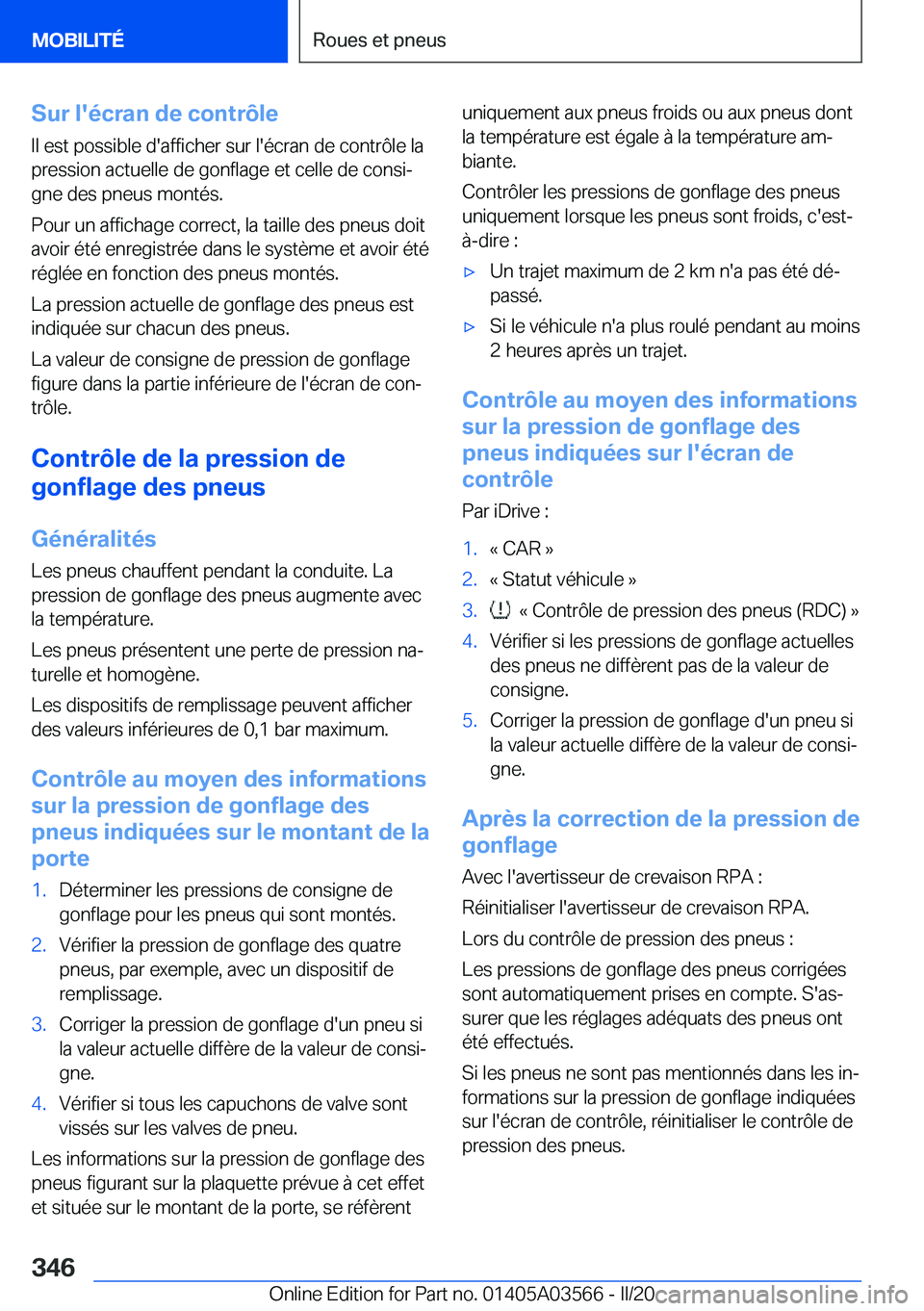 BMW X3 PLUG IN HYBRID 2020  Notices Demploi (in French) �S�u�r��l�'�é�c�r�a�n��d�e��c�o�n�t�r�