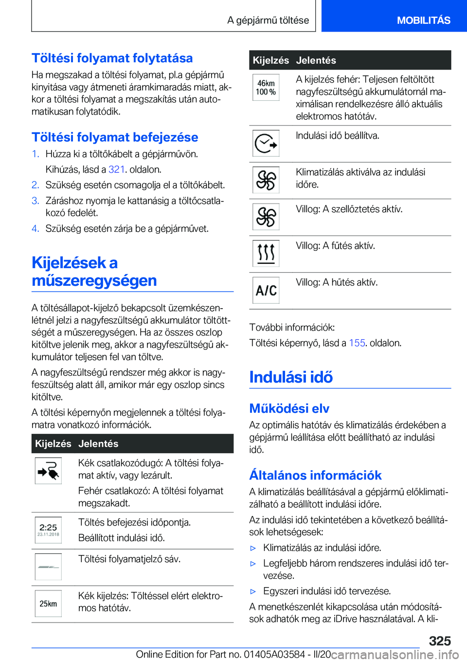 BMW X3 PLUG IN HYBRID 2020  Kezelési útmutató (in Hungarian) �T�