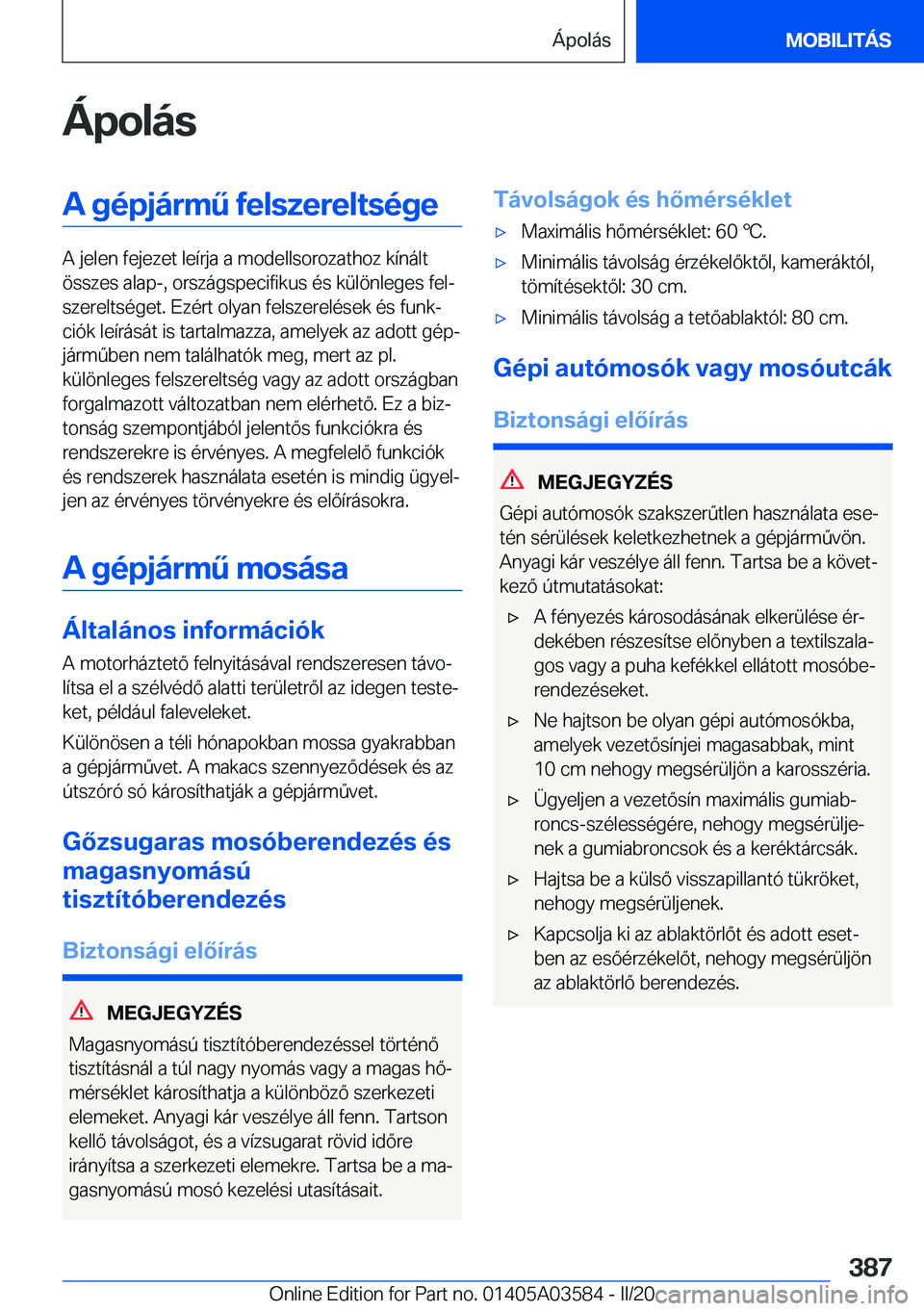 BMW X3 PLUG IN HYBRID 2020  Kezelési útmutató (in Hungarian) �