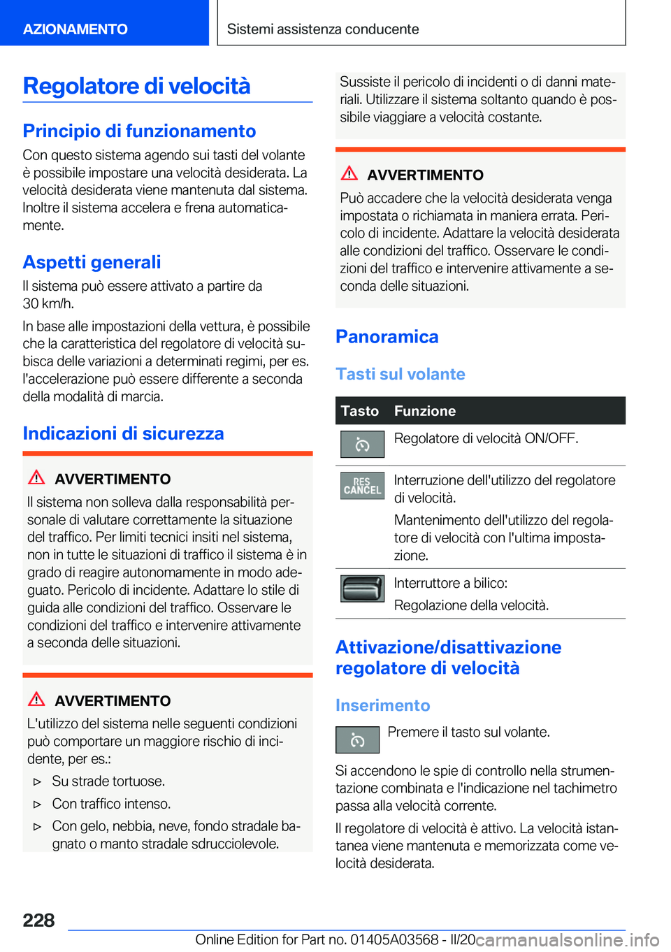 BMW X3 PLUG IN HYBRID 2020  Libretti Di Uso E manutenzione (in Italian) �R�e�g�o�l�a�t�o�r�e��d�i��v�e�l�o�c�i�t�
