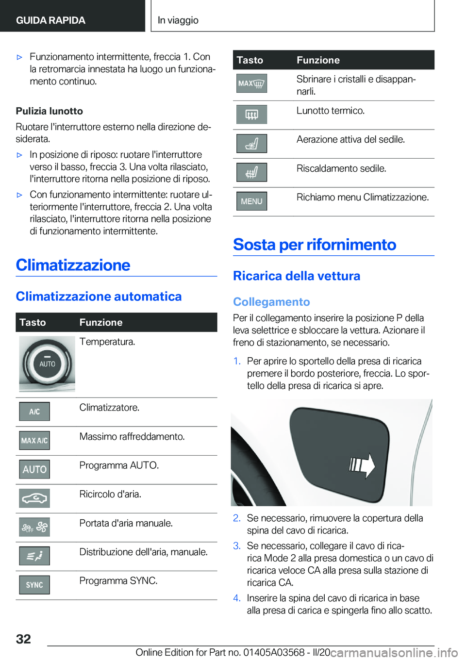 BMW X3 PLUG IN HYBRID 2020  Libretti Di Uso E manutenzione (in Italian) 'x�F�u�n�z�i�o�n�a�m�e�n�t�o��i�n�t�e�r�m�i�t�t�e�n�t�e�,��f�r�e�c�c�i�a��1�.��C�o�n
�l�a��r�e�t�r�o�m�a�r�c�i�a��i�n�n�e�s�t�a�t�a��h�a��l�u�o�g�o��u�n��f�u�n�z�i�o�n�aª
�m�e�n�t�o��