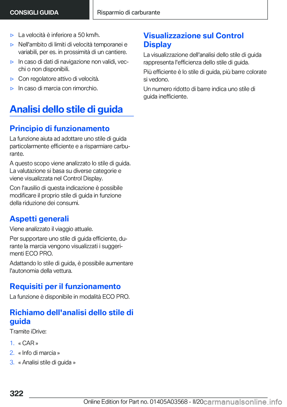 BMW X3 PLUG IN HYBRID 2020  Libretti Di Uso E manutenzione (in Italian) 'x�L�a��v�e�l�o�c�i�t�