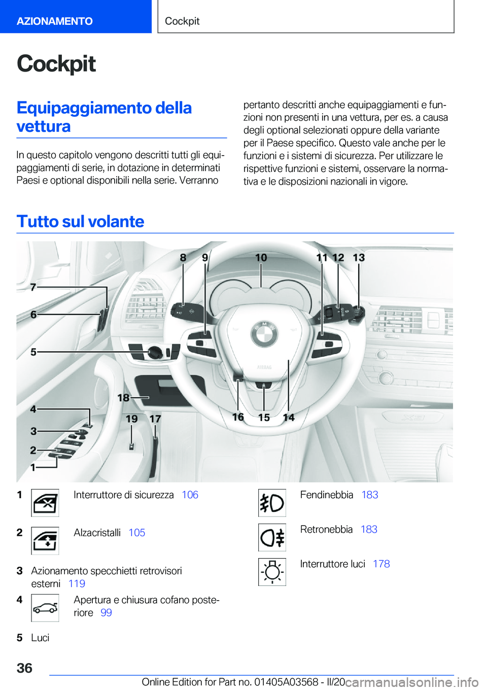 BMW X3 PLUG IN HYBRID 2020  Libretti Di Uso E manutenzione (in Italian) �C�o�c�k�p�i�t�E�q�u�i�p�a�g�g�i�a�m�e�n�t�o��d�e�l�l�a�v�e�t�t�u�r�a
�I�n��q�u�e�s�t�o��c�a�p�i�t�o�l�o��v�e�n�g�o�n�o��d�e�s�c�r�i�t�t�i��t�u�t�t�i��g�l�i��e�q�u�iª
�p�a�g�g�i�a�m�e�n�t�i�