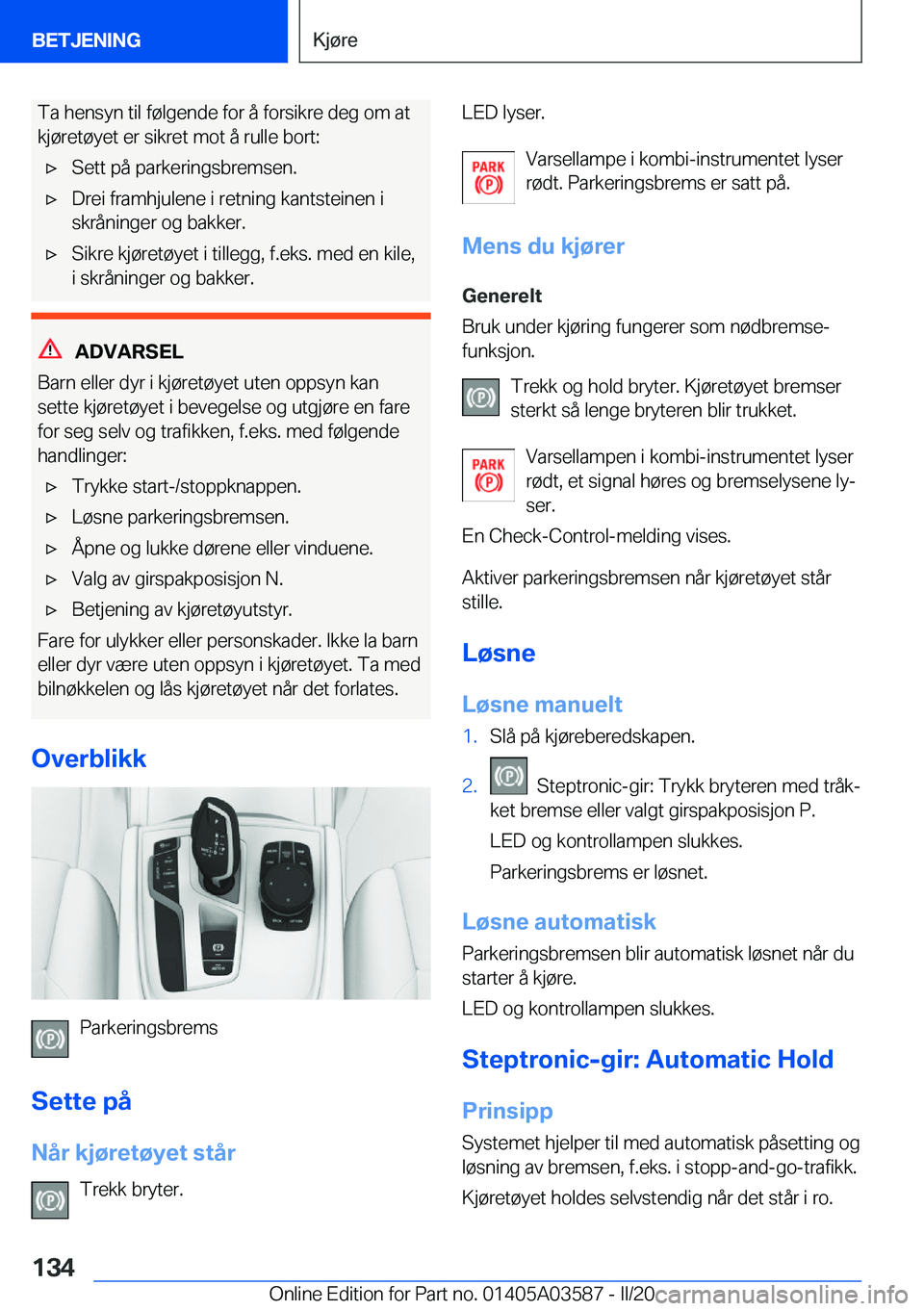 BMW X3 PLUG IN HYBRID 2020  InstruksjonsbØker (in Norwegian) �T�a��h�e�n�s�y�n��t�i�l��f�