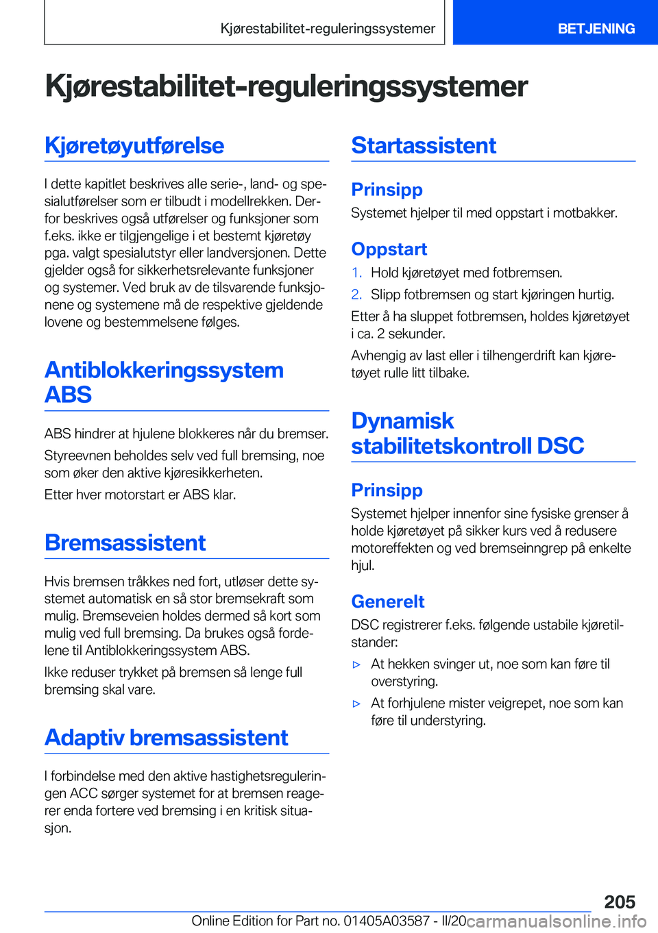 BMW X3 PLUG IN HYBRID 2020  InstruksjonsbØker (in Norwegian) �K�j�