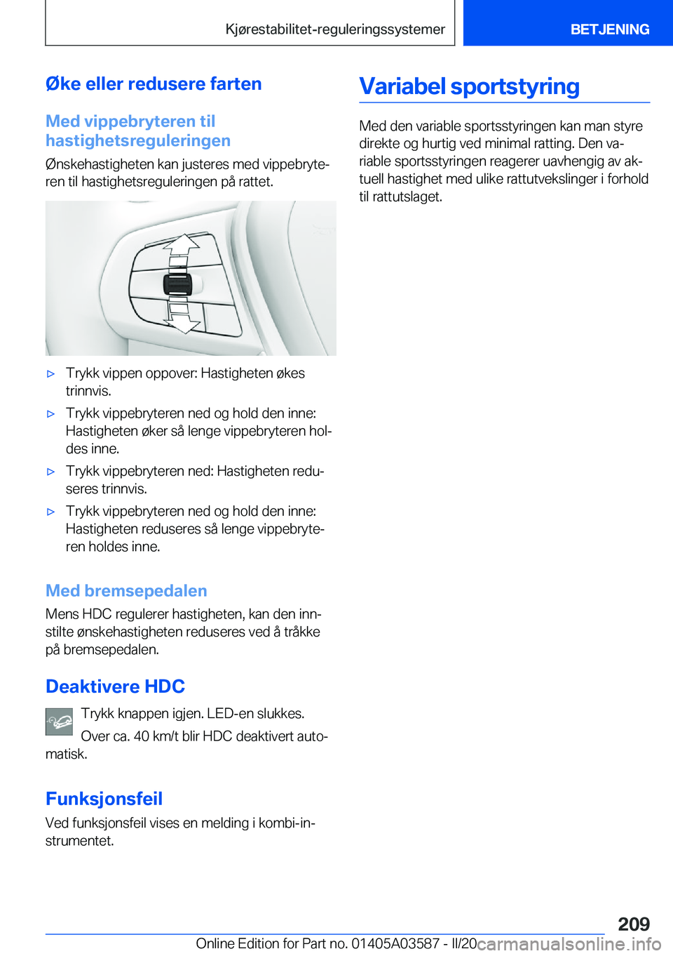 BMW X3 PLUG IN HYBRID 2020  InstruksjonsbØker (in Norwegian) �