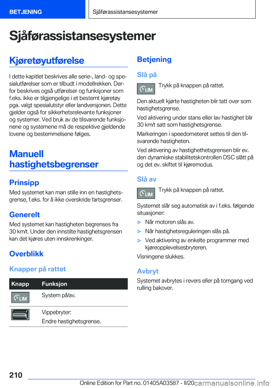 BMW X3 PLUG IN HYBRID 2020  InstruksjonsbØker (in Norwegian) �S�j�å�f�