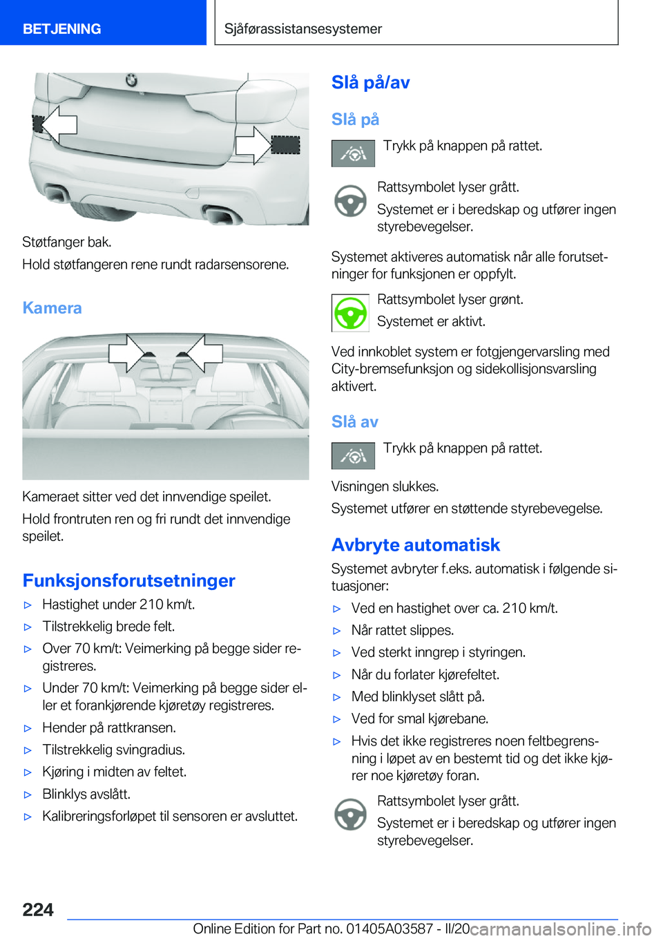 BMW X3 PLUG IN HYBRID 2020  InstruksjonsbØker (in Norwegian) �S�t�