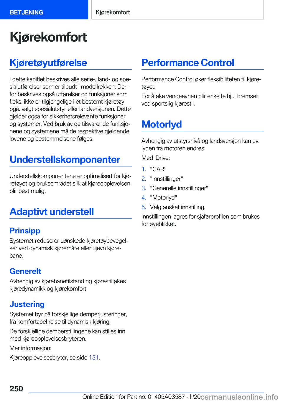 BMW X3 PLUG IN HYBRID 2020  InstruksjonsbØker (in Norwegian) �K�j�