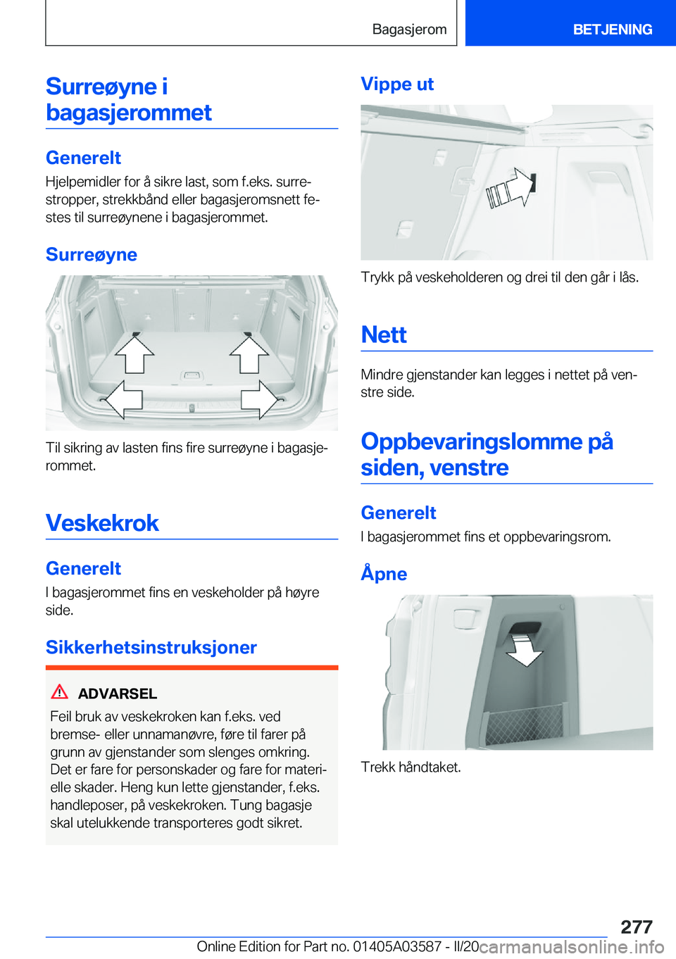 BMW X3 PLUG IN HYBRID 2020  InstruksjonsbØker (in Norwegian) �S�u�r�r�e�
