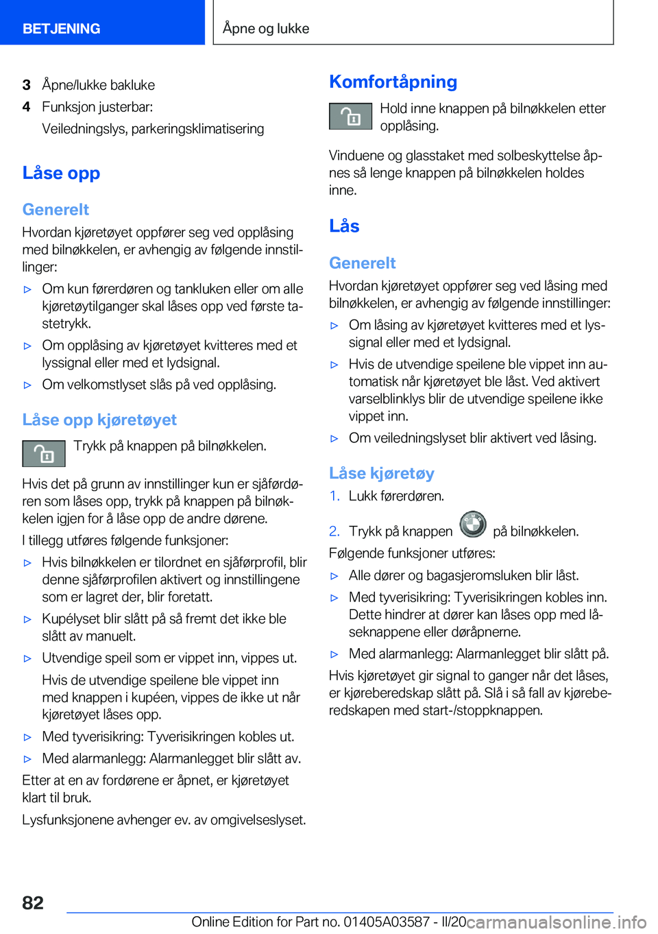 BMW X3 PLUG IN HYBRID 2020  InstruksjonsbØker (in Norwegian) �3�