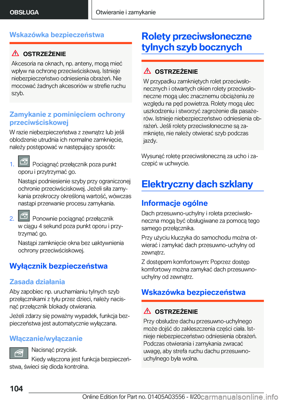 BMW X3 PLUG IN HYBRID 2020  Instrukcja obsługi (in Polish) �W�s�k�a�z�
