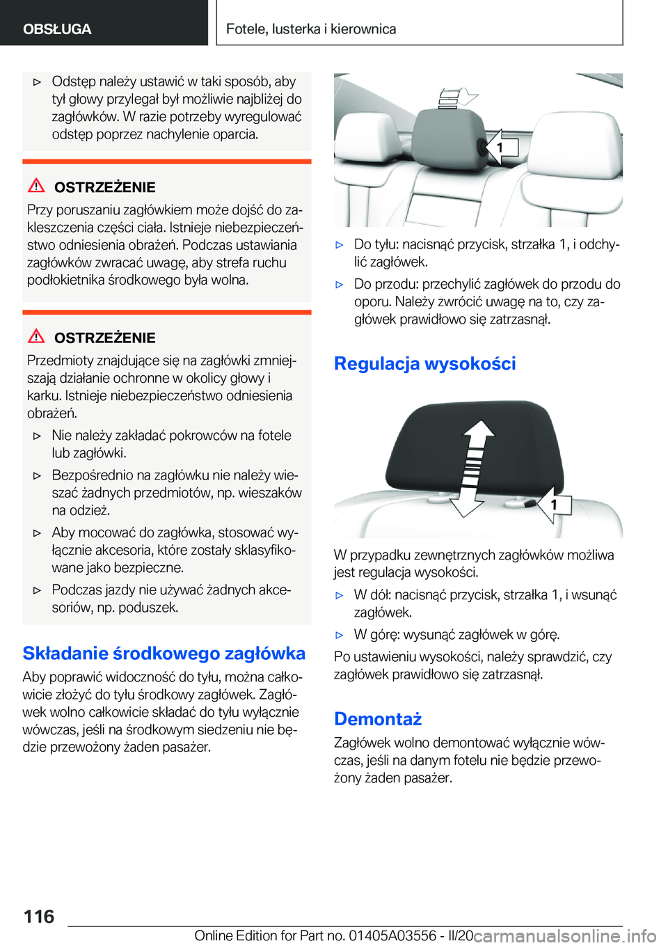 BMW X3 PLUG IN HYBRID 2020  Instrukcja obsługi (in Polish) 'x�O�d�s�t�