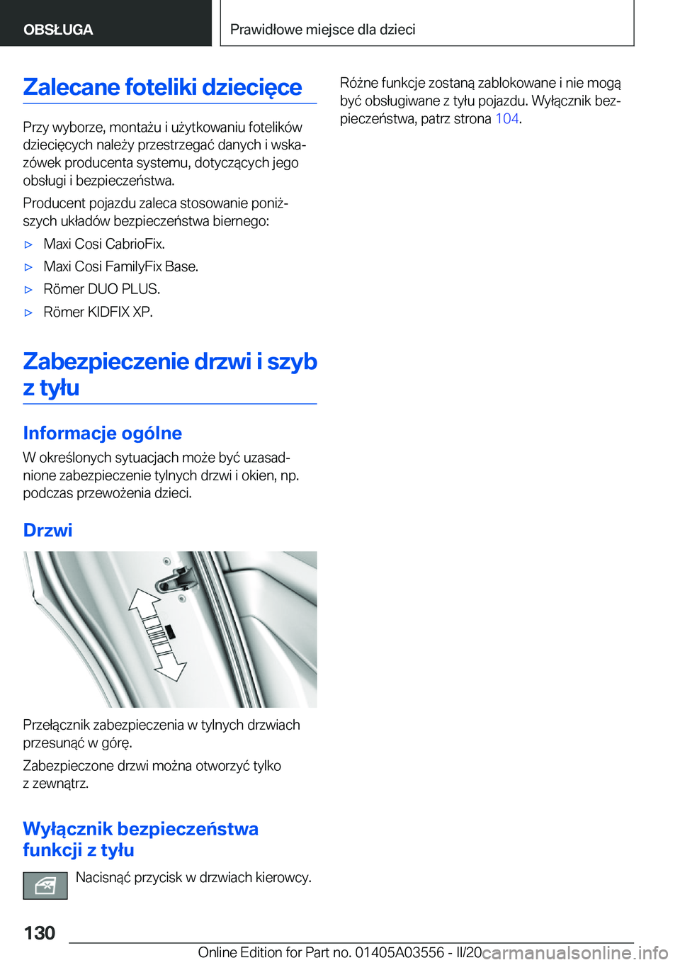 BMW X3 PLUG IN HYBRID 2020  Instrukcja obsługi (in Polish) �Z�a�l�e�c�a�n�e��f�o�t�e�l�i�k�i��d�z�i�e�c�i�