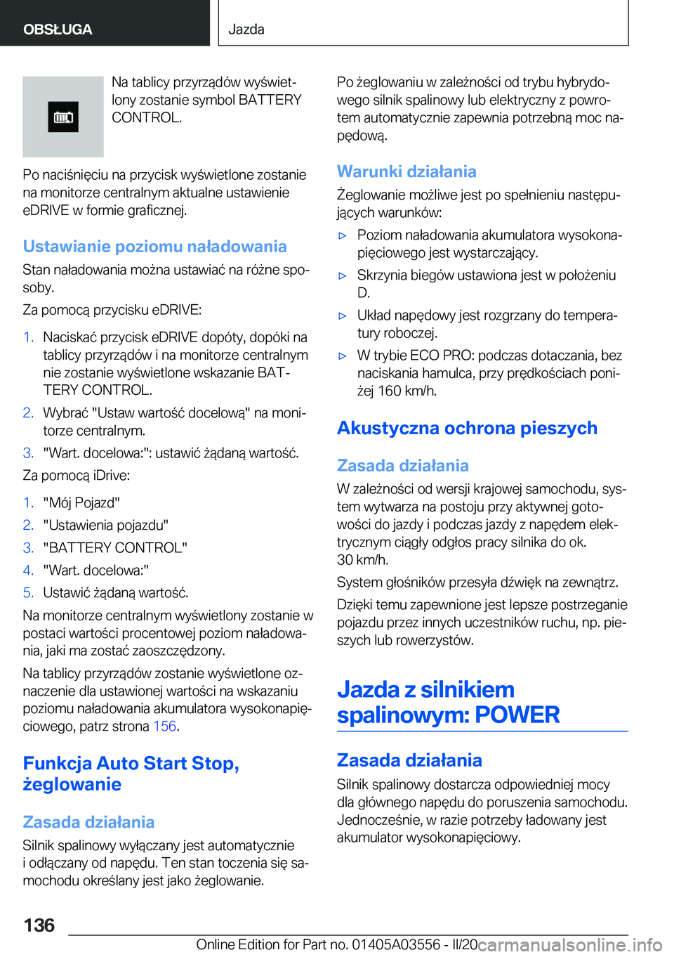 BMW X3 PLUG IN HYBRID 2020  Instrukcja obsługi (in Polish) �N�a��t�a�b�l�i�c�y��p�r�z�y�r�z�
