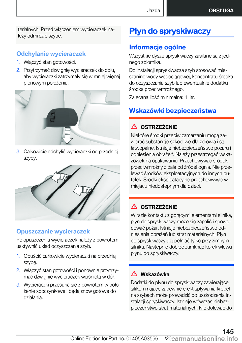 BMW X3 PLUG IN HYBRID 2020  Instrukcja obsługi (in Polish) �t�e�r�i�a�l�n�y�c�h�.��P�r�z�e�d��w�ł�
