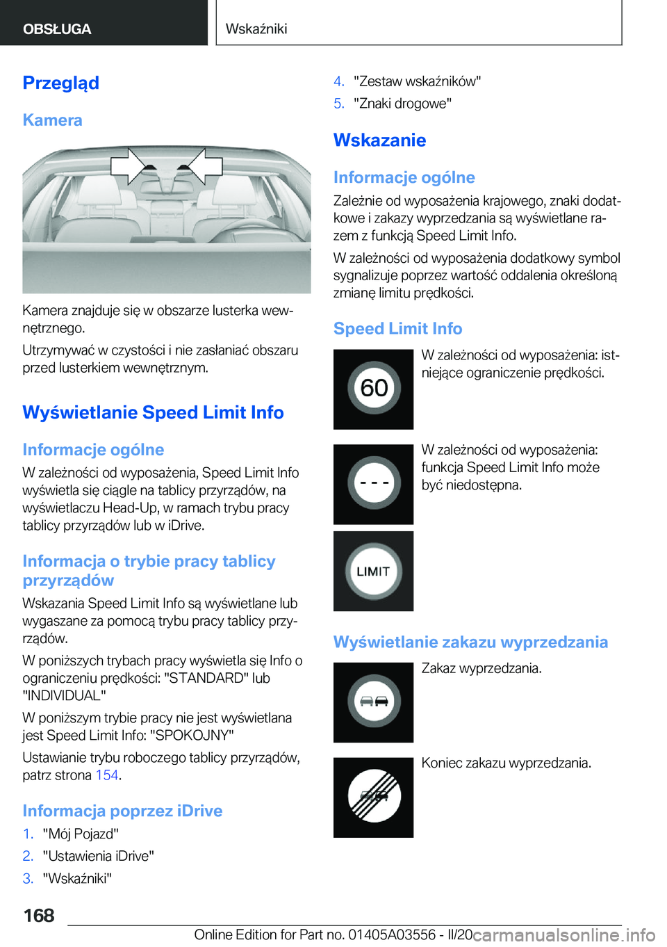 BMW X3 PLUG IN HYBRID 2020  Instrukcja obsługi (in Polish) �P�r�z�e�g�l�ą�d�K�a�m�e�r�a
�K�a�m�e�r�a��z�n�a�j�d�u�j�e��s�i�