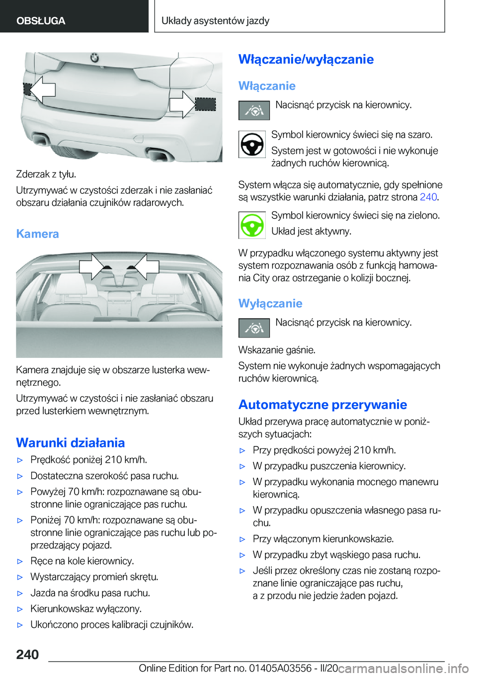 BMW X3 PLUG IN HYBRID 2020  Instrukcja obsługi (in Polish) �Z�d�e�r�z�a�k��z��t�y�ł�u�.
�U�t�r�z�y�m�y�w�a�