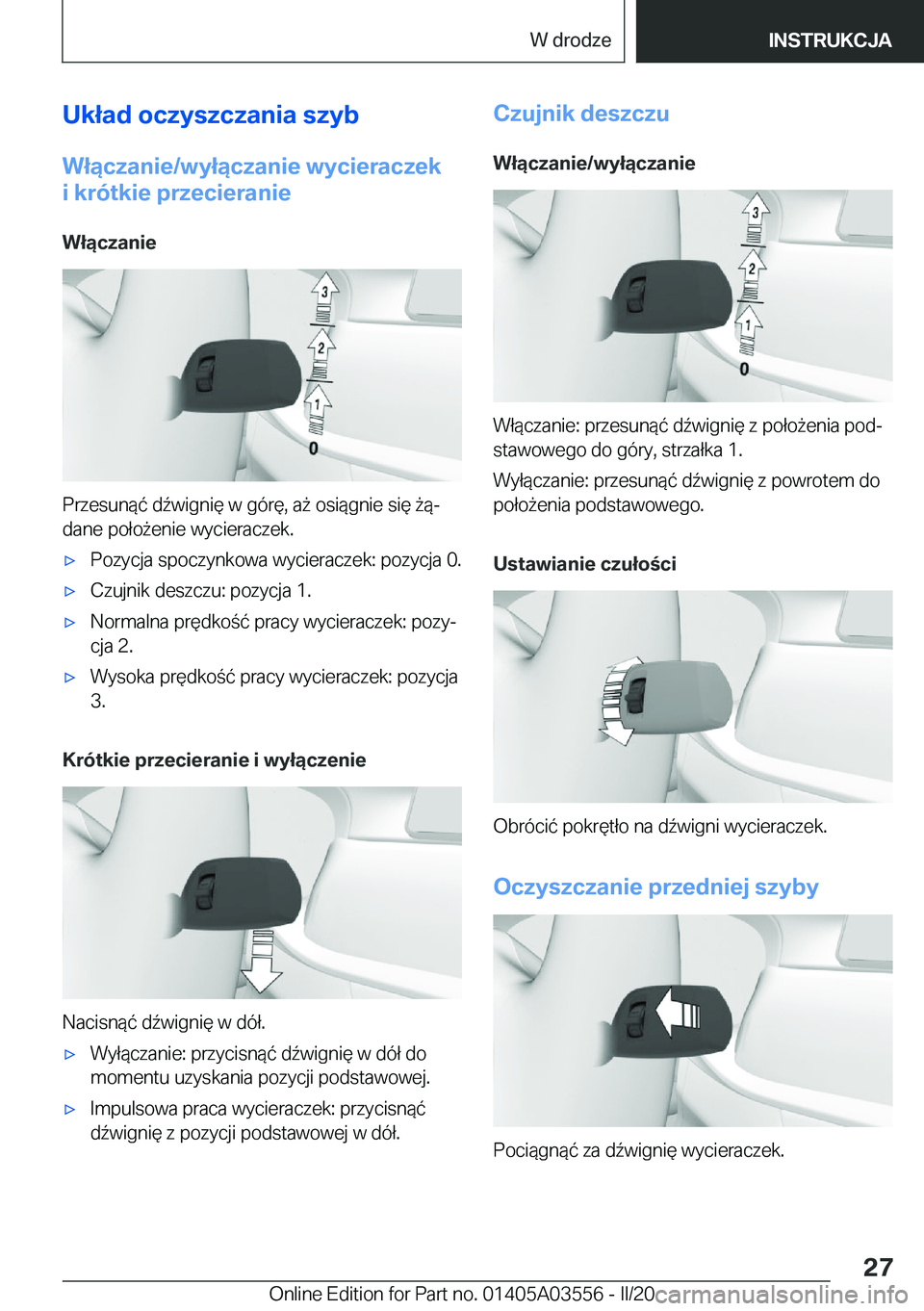 BMW X3 PLUG IN HYBRID 2020  Instrukcja obsługi (in Polish) �U�k�ł�a�d��o�c�z�y�s�z�c�z�a�n�i�a��s�z�y�b
�W�ł�ą�c�z�a�n�i�e�/�w�y�ł�ą�c�z�a�n�i�e��w�y�c�i�e�r�a�c�z�e�k
�i��k�r�