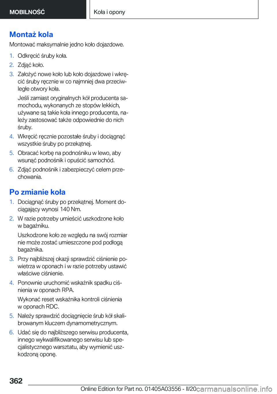 BMW X3 PLUG IN HYBRID 2020  Instrukcja obsługi (in Polish) �M�o�n�t�a9��k�o�l�a�M�o�n�t�o�w�a�