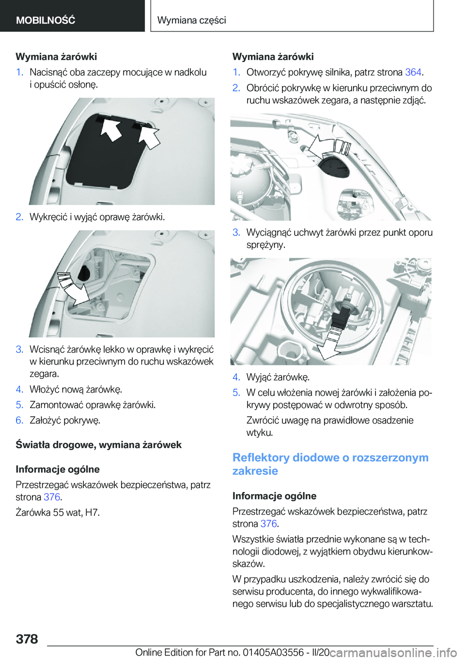 BMW X3 PLUG IN HYBRID 2020  Instrukcja obsługi (in Polish) �W�y�m�i�a�n�a�9�a�r�