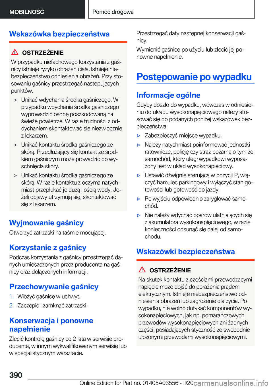 BMW X3 PLUG IN HYBRID 2020  Instrukcja obsługi (in Polish) �W�s�k�a�z�