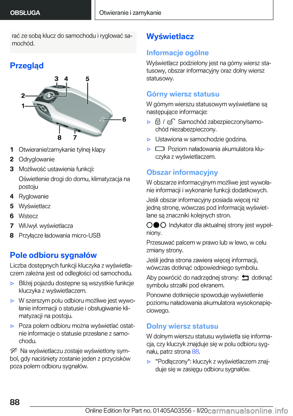 BMW X3 PLUG IN HYBRID 2020  Instrukcja obsługi (in Polish) �r�a�