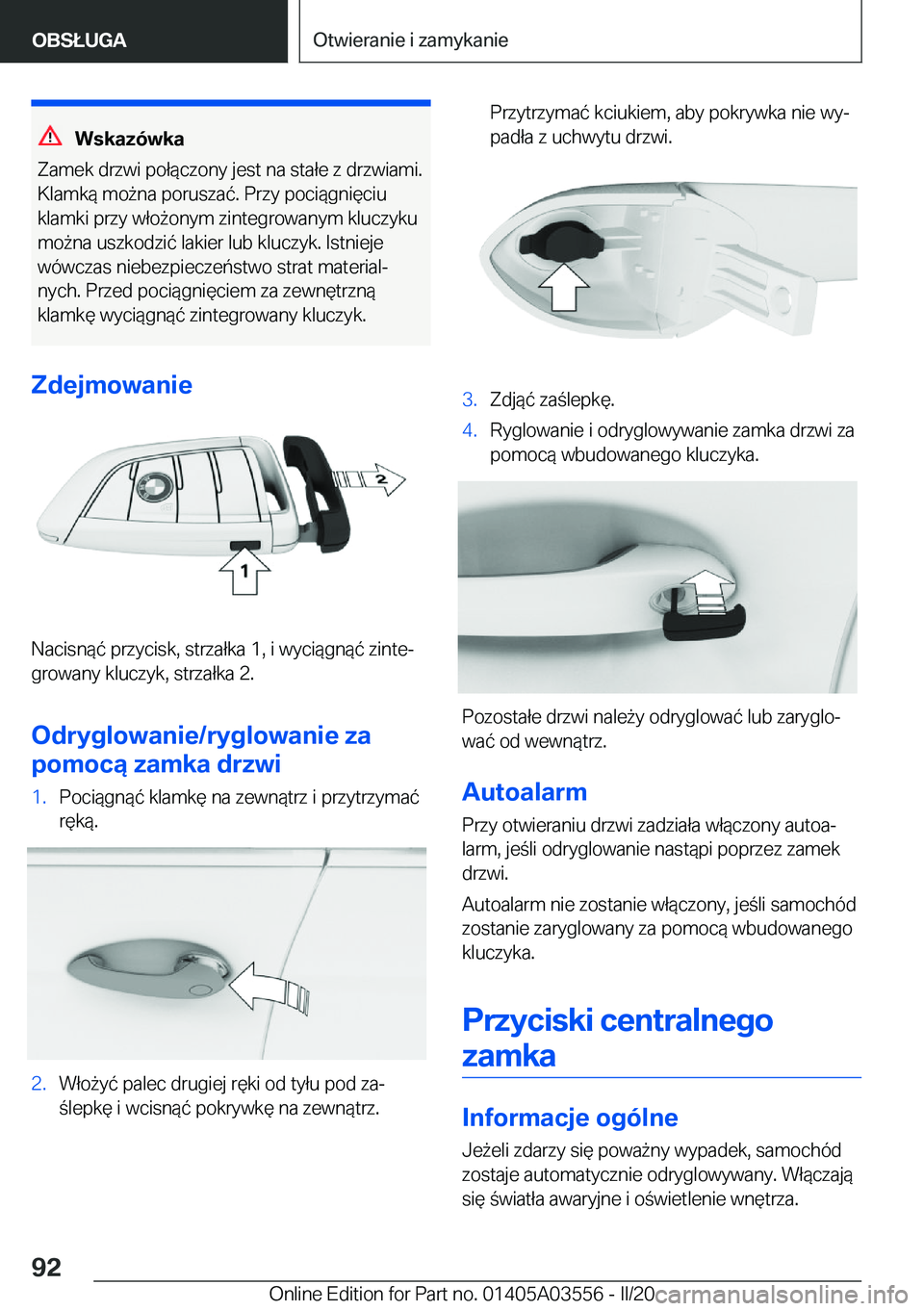 BMW X3 PLUG IN HYBRID 2020  Instrukcja obsługi (in Polish) �W�s�k�a�z�