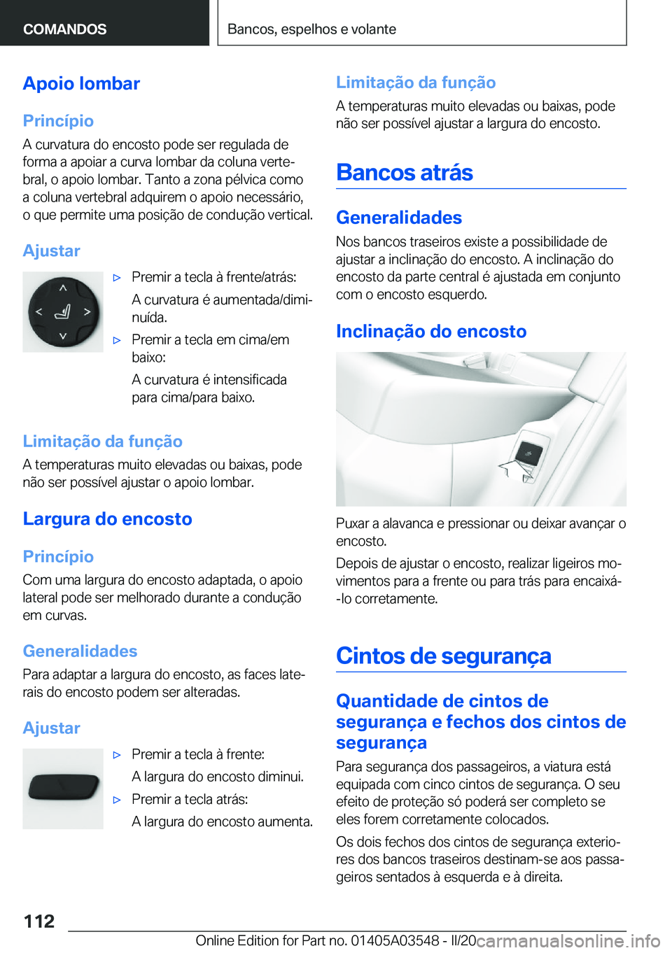 BMW X3 PLUG IN HYBRID 2020  Manual do condutor (in Portuguese) �A�p�o�i�o��l�o�m�b�a�r�P�r�i�n�c�