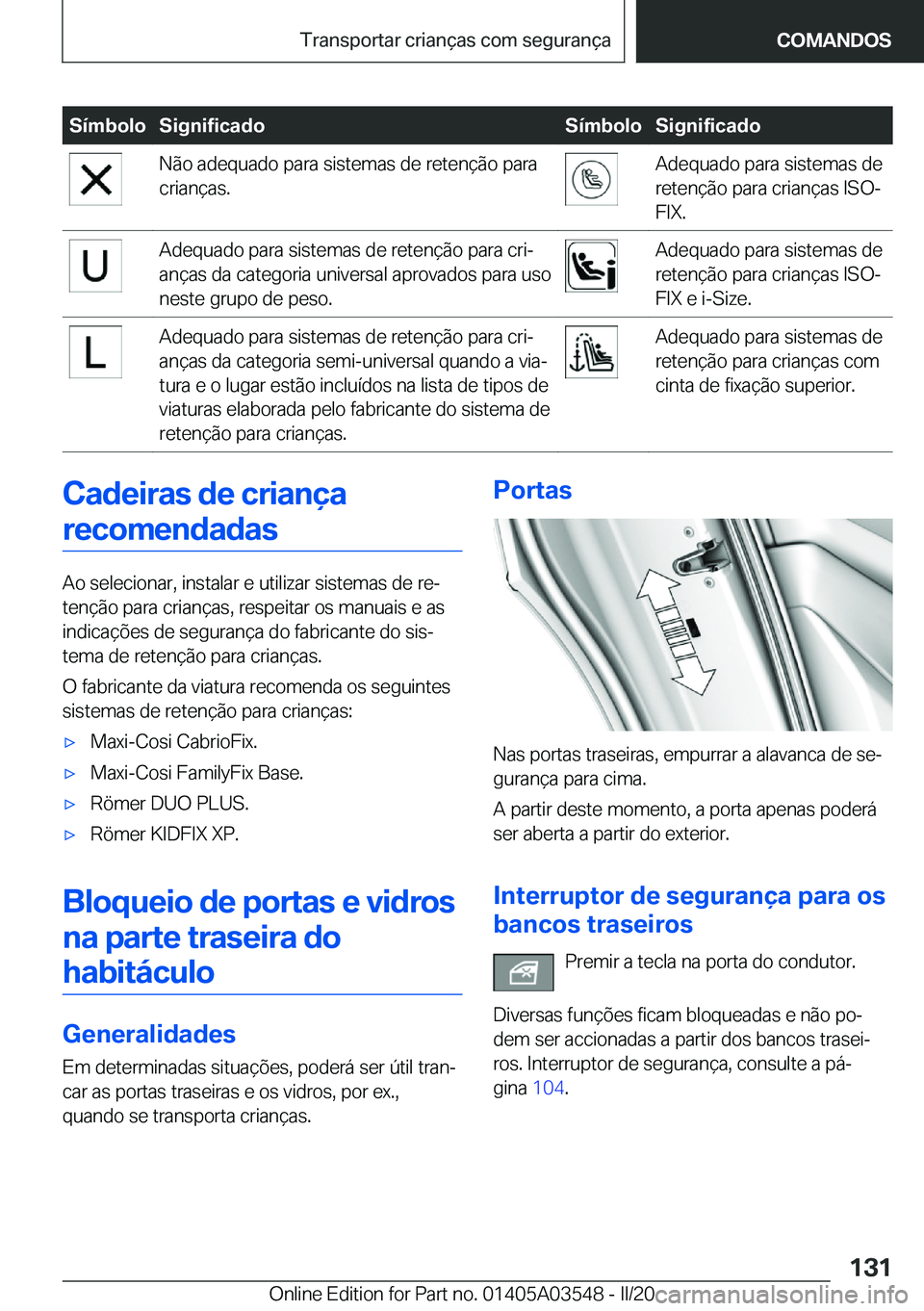 BMW X3 PLUG IN HYBRID 2020  Manual do condutor (in Portuguese) �S�