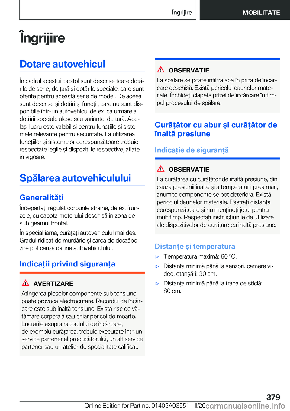 BMW X3 PLUG IN HYBRID 2020  Ghiduri De Utilizare (in Romanian) �