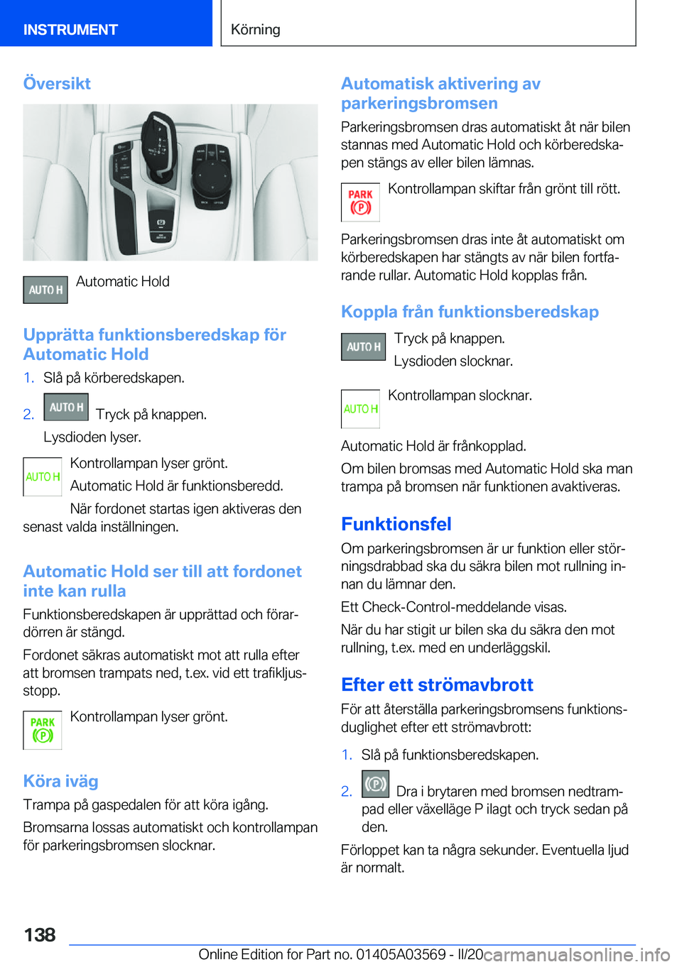 BMW X3 PLUG IN HYBRID 2020  InstruktionsbÖcker (in Swedish) �