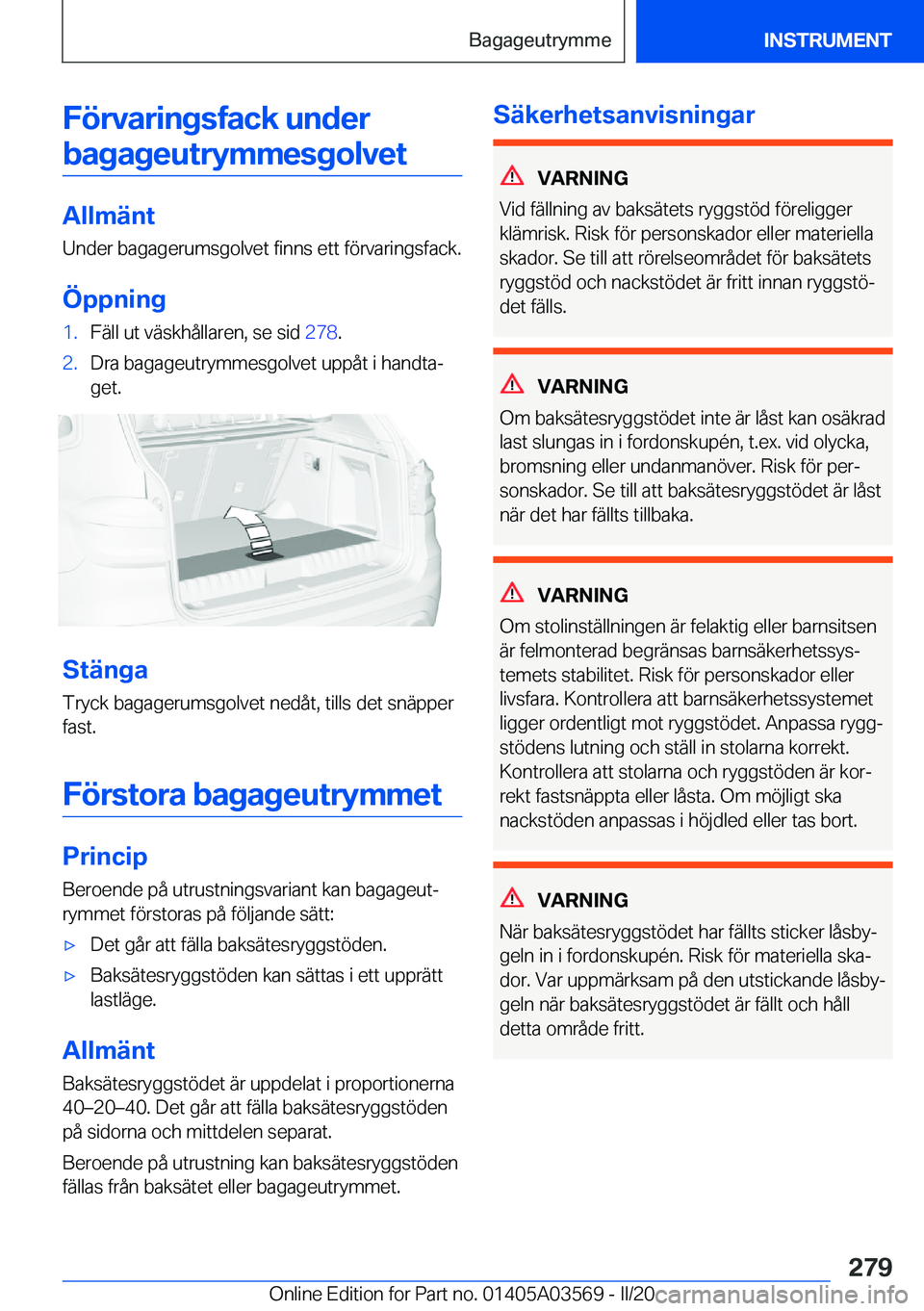 BMW X3 PLUG IN HYBRID 2020  InstruktionsbÖcker (in Swedish) �F�
