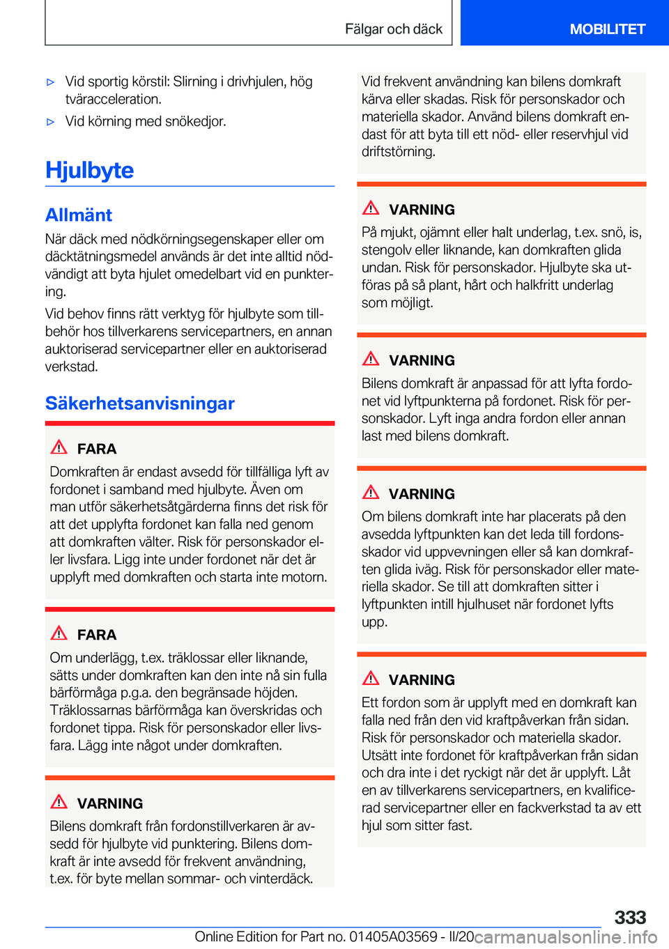 BMW X3 PLUG IN HYBRID 2020  InstruktionsbÖcker (in Swedish) 'x�V�i�d��s�p�o�r�t�i�g��k�
