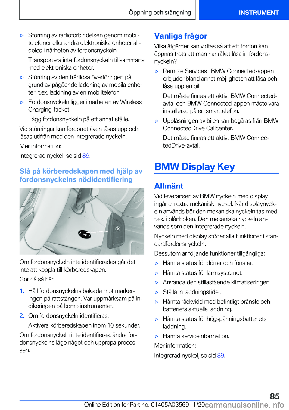 BMW X3 PLUG IN HYBRID 2020  InstruktionsbÖcker (in Swedish) 'x�S�t�
