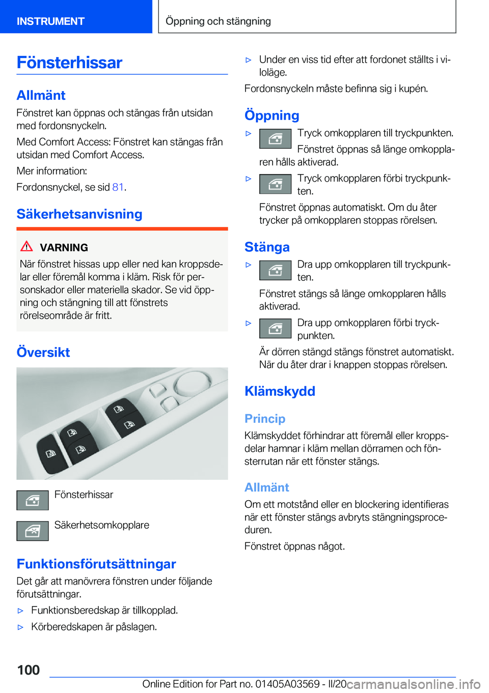 BMW X3 PLUG IN HYBRID 2020  InstruktionsbÖcker (in Swedish) �F�