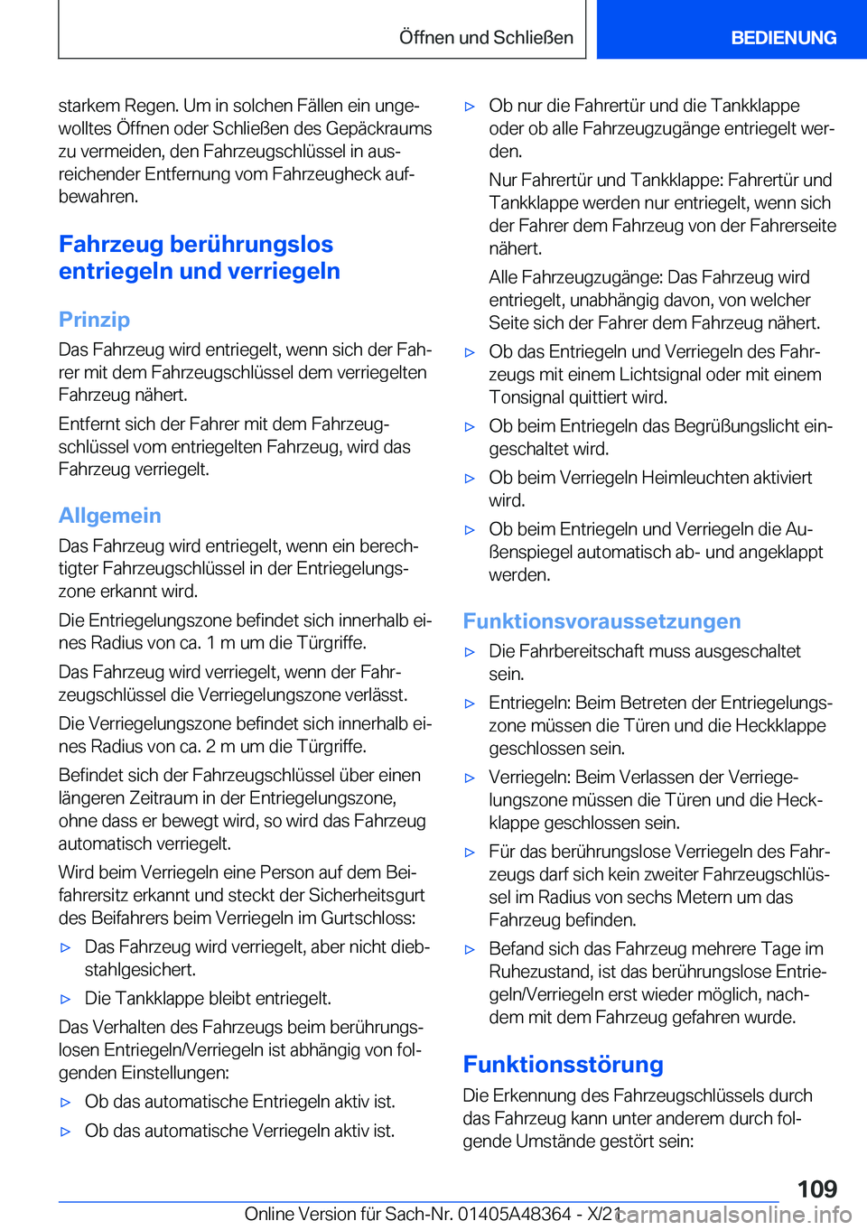 BMW X4 2022  Betriebsanleitungen (in German) �s�t�a�r�k�e�m��R�e�g�e�n�.��U�m��i�n��s�o�l�c�h�e�n��F�