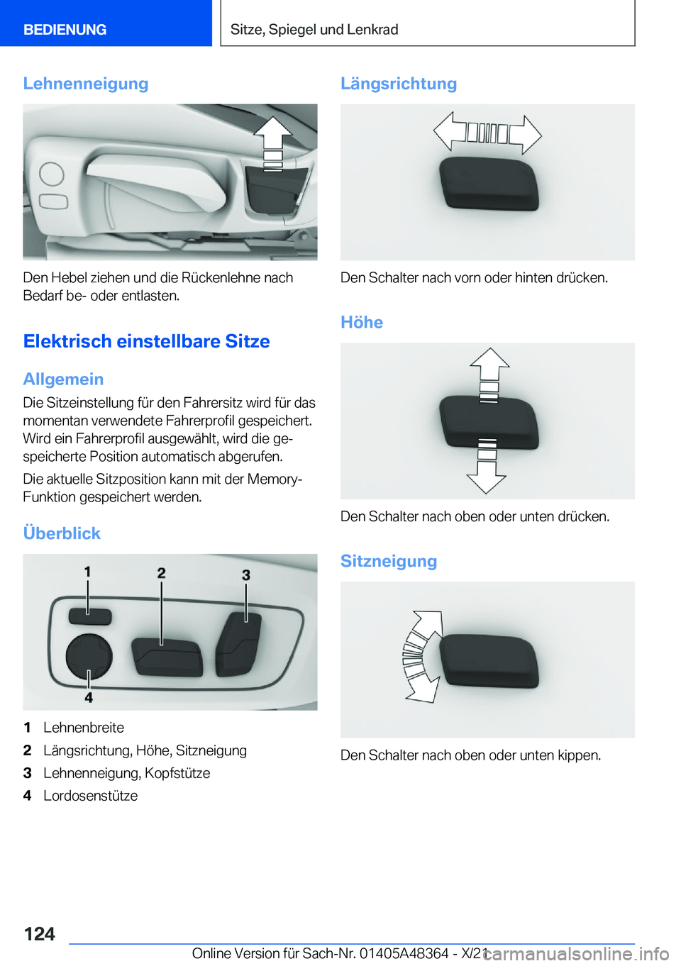 BMW X4 2022  Betriebsanleitungen (in German) �L�e�h�n�e�n�n�e�i�g�u�n�g
�D�e�n��H�e�b�e�l��z�i�e�h�e�n��u�n�d��d�i�e��R�