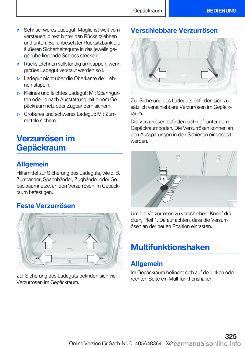 BMW X4 2022  Betriebsanleitungen (in German) x�S�e�h�r��s�c�h�w�e�r�e�s��L�a�d�e�g�u�t�:��M�