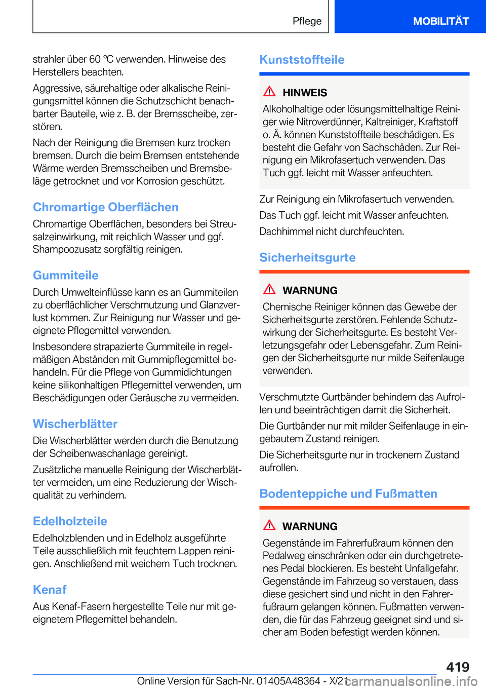 BMW X4 2022  Betriebsanleitungen (in German) �s�t�r�a�h�l�e�r��