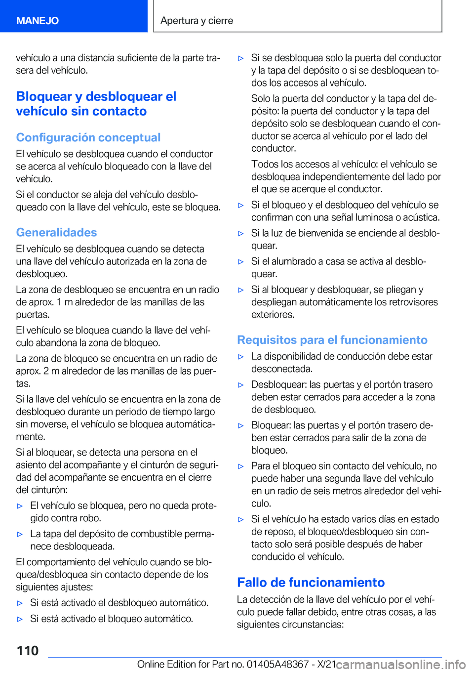 BMW X4 2022  Manuales de Empleo (in Spanish) �v�e�h�
