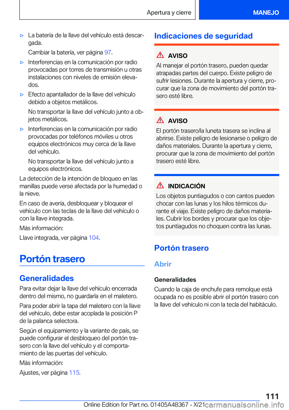 BMW X4 2022  Manuales de Empleo (in Spanish) x�L�a��b�a�t�e�r�