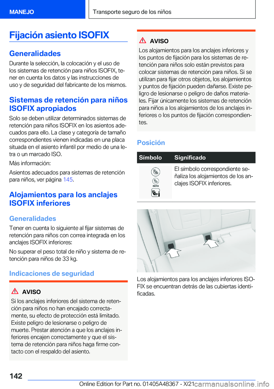BMW X4 2022  Manuales de Empleo (in Spanish) �F�i�j�a�c�i�