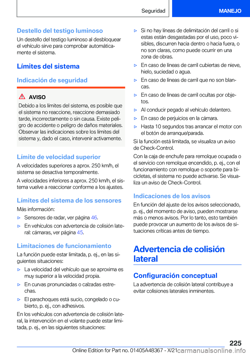 BMW X4 2022  Manuales de Empleo (in Spanish) �D�e�s�t�e�l�l�o��d�e�l��t�e�s�t�i�g�o��l�u�m�i�n�o�s�o
�U�n��d�e�s�t�e�l�l�o��d�e�l��t�e�s�t�i�g�o��l�u�m�i�n�o�s�o��a�l��d�e�s�b�l�o�q�u�e�a�r
�e�l��v�e�h�