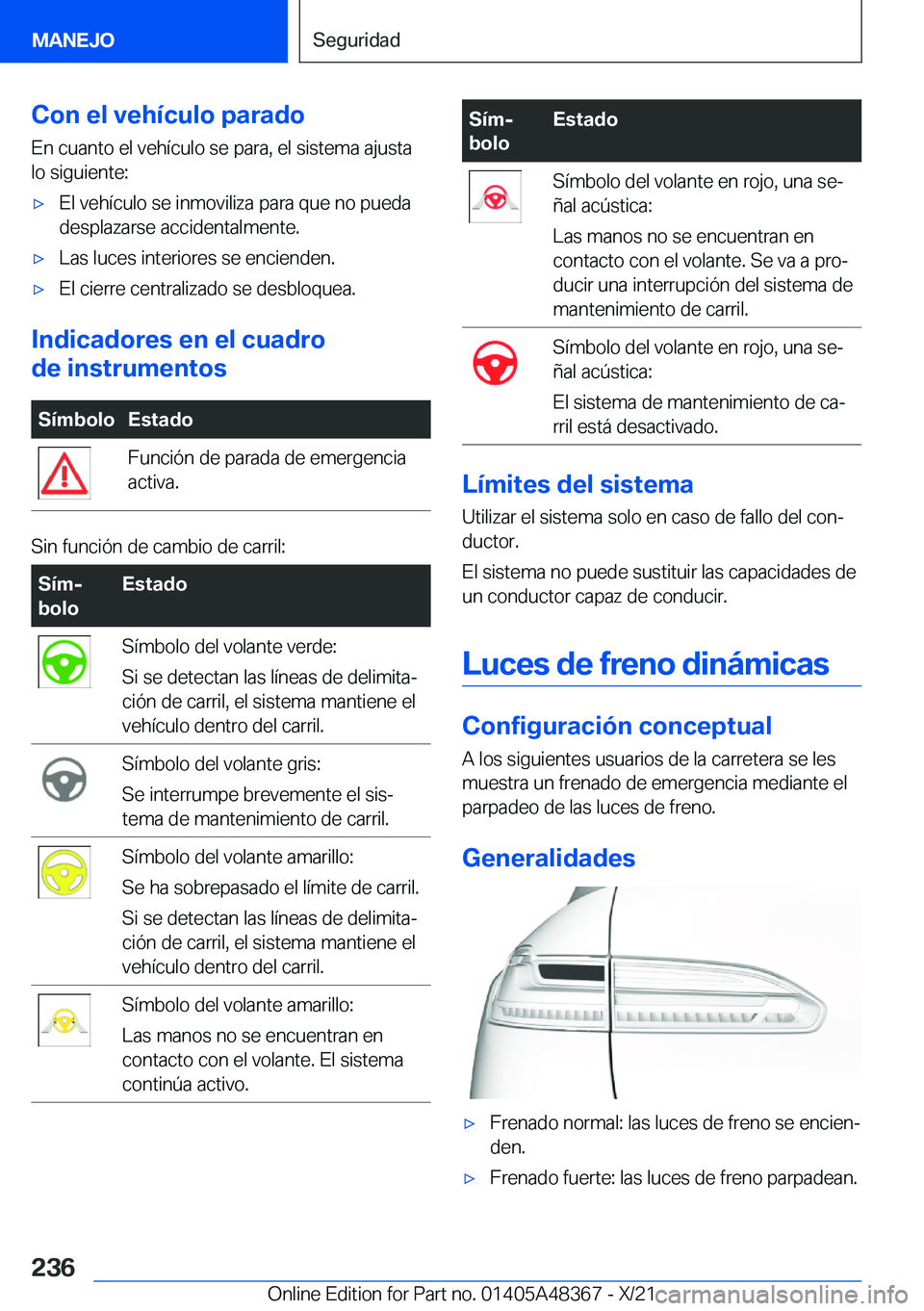 BMW X4 2022  Manuales de Empleo (in Spanish) �C�o�n��e�l��v�e�h�