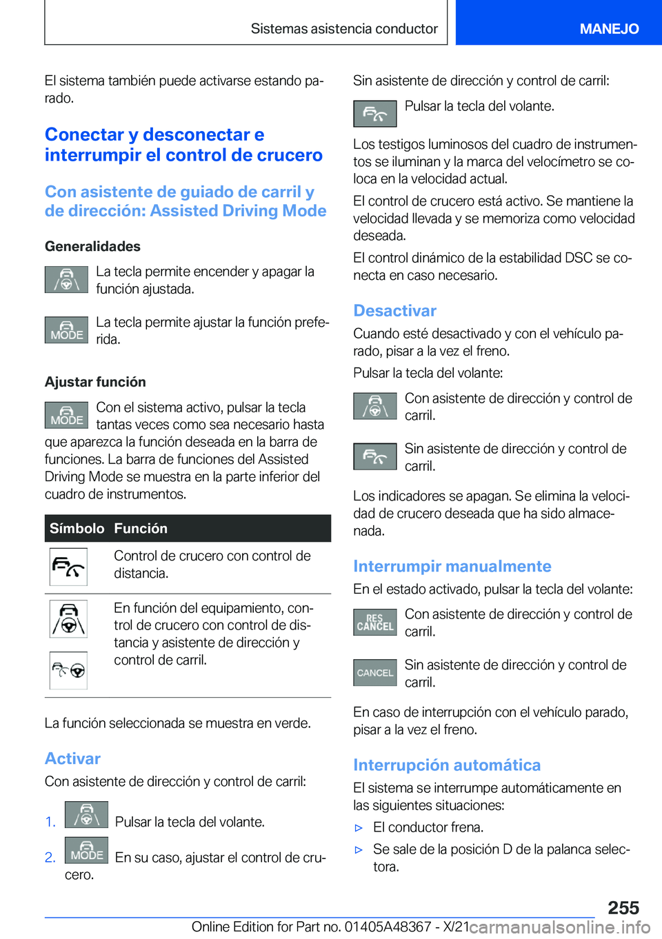 BMW X4 2022  Manuales de Empleo (in Spanish) �E�l��s�i�s�t�e�m�a��t�a�m�b�i�