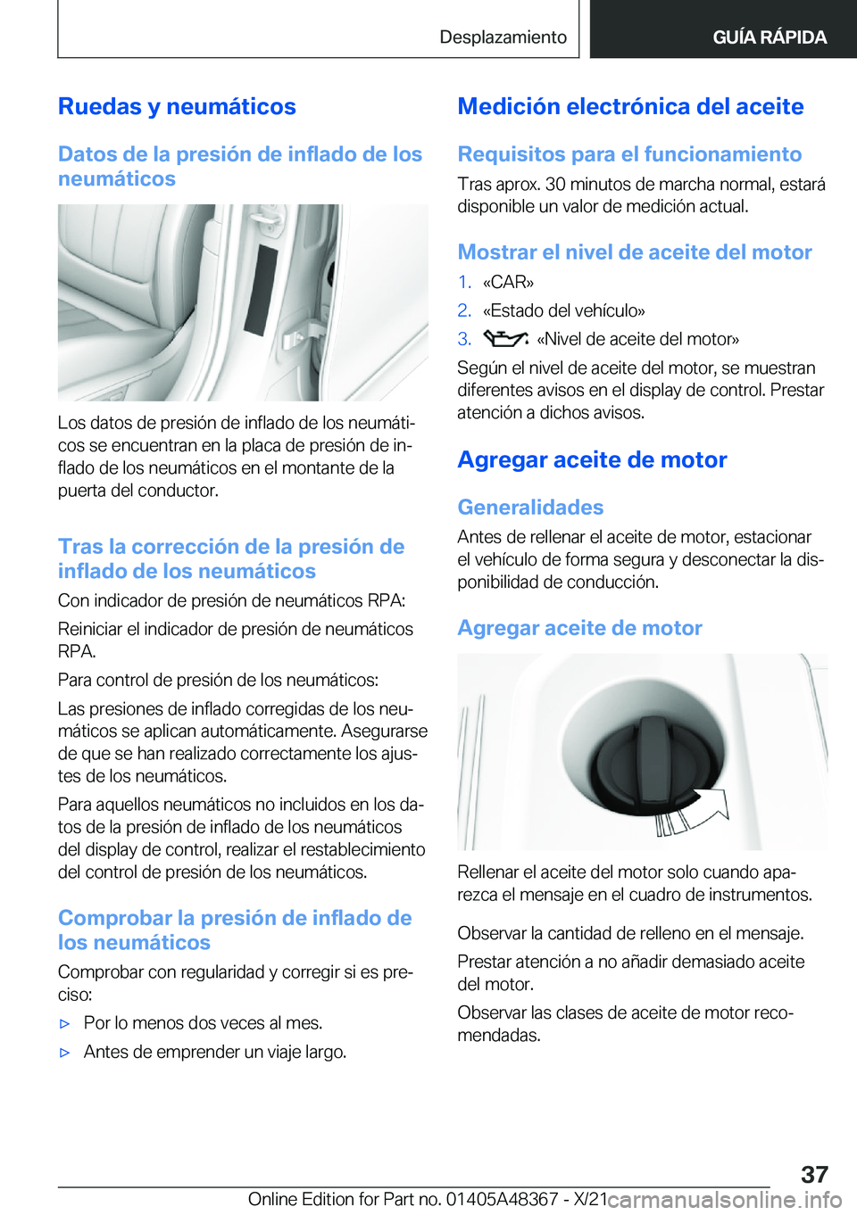 BMW X4 2022  Manuales de Empleo (in Spanish) �R�u�e�d�a�s��y��n�e�u�m�