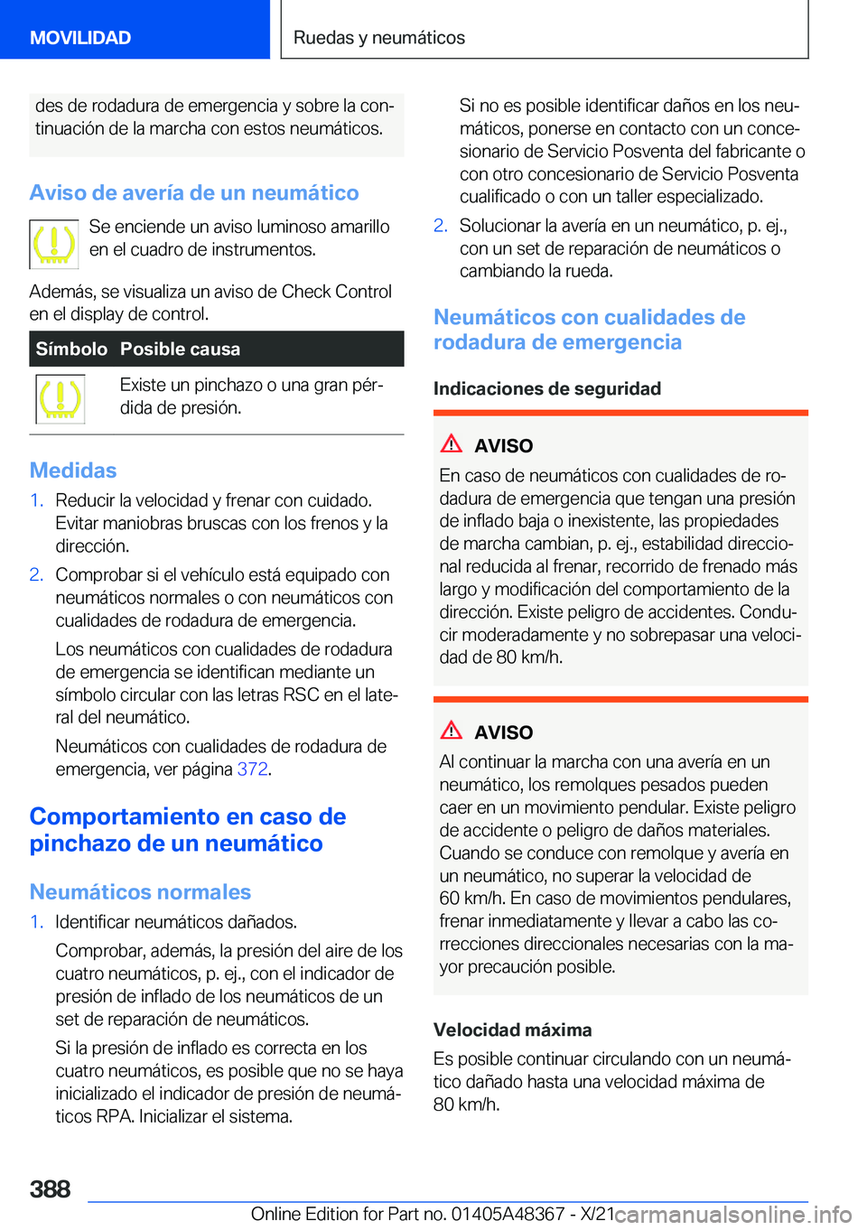 BMW X4 2022  Manuales de Empleo (in Spanish) �d�e�s��d�e��r�o�d�a�d�u�r�a��d�e��e�m�e�r�g�e�n�c�i�a��y��s�o�b�r�e��l�a��c�o�nª
�t�i�n�u�a�c�i�
