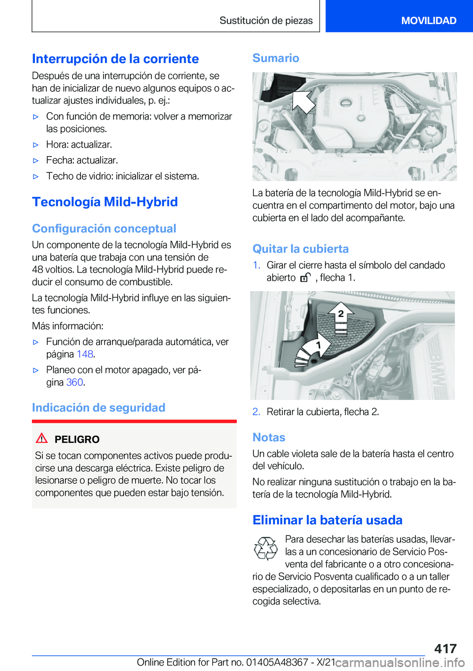BMW X4 2022  Manuales de Empleo (in Spanish) �I�n�t�e�r�r�u�p�c�i�