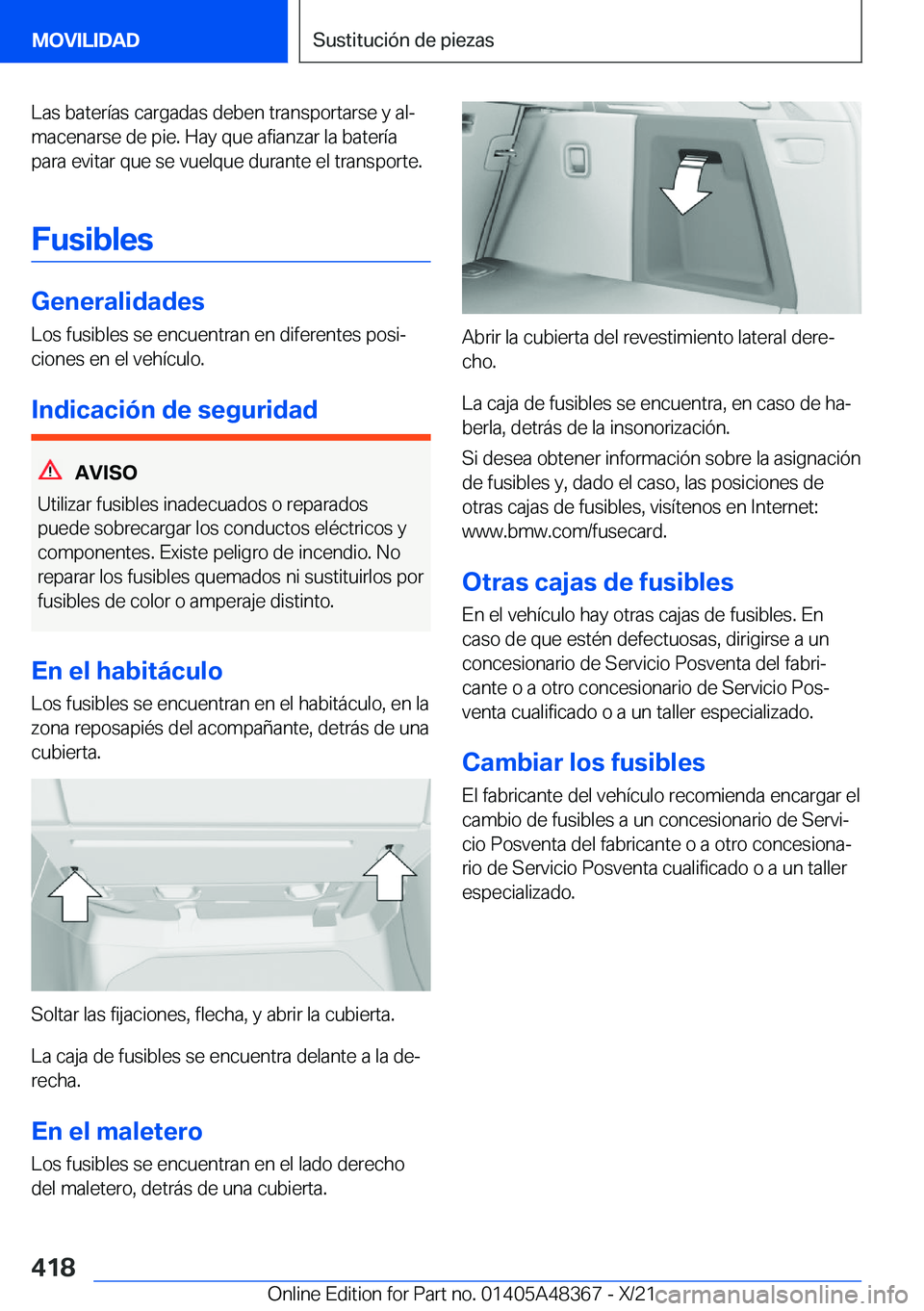 BMW X4 2022  Manuales de Empleo (in Spanish) �L�a�s��b�a�t�e�r�